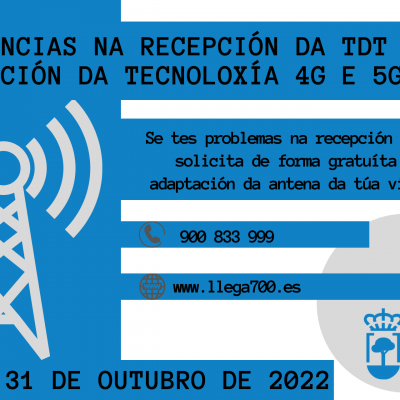 O servizo gratuíto para arranxar incidencias no sinal de TDT deixará de operar o 31 de outubro