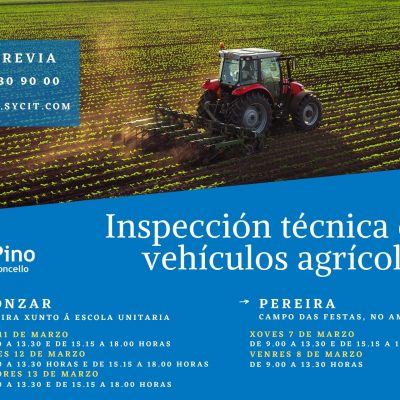 A ITV de vehículos agrícolas volverá ao Pino no mes de marzo
